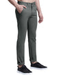 Noble Monk Mens Solid Regular Fit Formal Pant Charcoal Grey