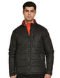 FYLTR Mens Lightweight Winter Puffer Jacket with Contrast Piping Detail - Stand Collar | Full Zipper | Side Pockets | Ribbed He