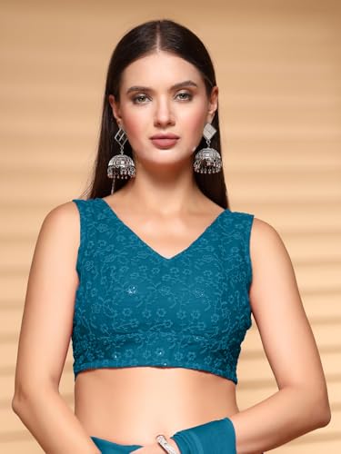 Oomph! Readymade Blouse For Women, Cotton, Sleeveless, V-Neck, Rbbl613