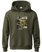 ADRO Mens Cotton Blend Neck Hooded Sweatshirt (H24-BCL-OL_Olive
