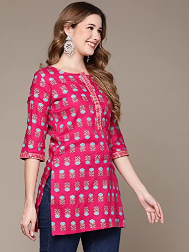 anubhutee Women's Rayon Floral Straight Kurta