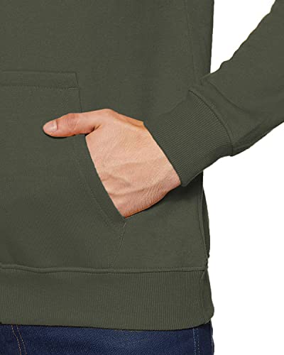 ADRO Men's Cotton Neck Hooded Sweatshirt (H20-GL-EAG)