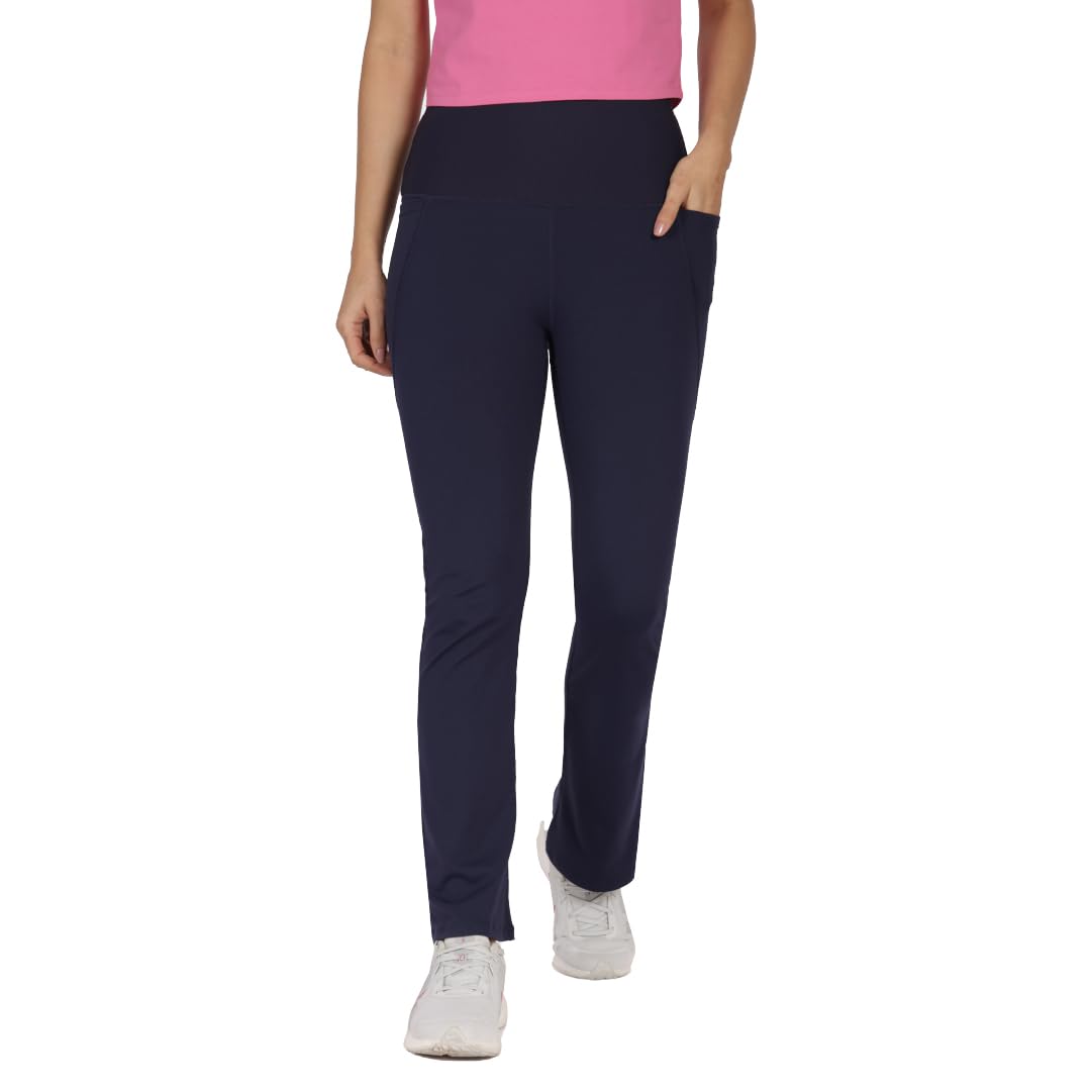 BlissClub Ultimate Flare Pants for Women Upto 54 ft | Ribbed Waistband, 4 Pockets | High Waist Trousers and Formal Pants for Of