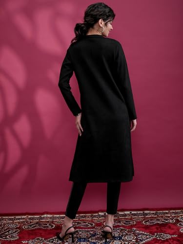 Ketch WomenS Cotton Blend Regular Kurta (Khku000581_Black