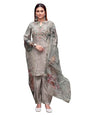 Womanista WomenS Silk Blend Solid Straight Embroidered Kurta Set (Kurtaset_1374_Silver