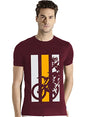ADRO Men's Bike Rider Printed Cotton T-Shirt (RN22-2-BIK-MR_Maroon_XL)