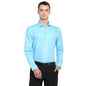 Turtle Men Sky Blue Cotton Linen Slim Fit Shirts