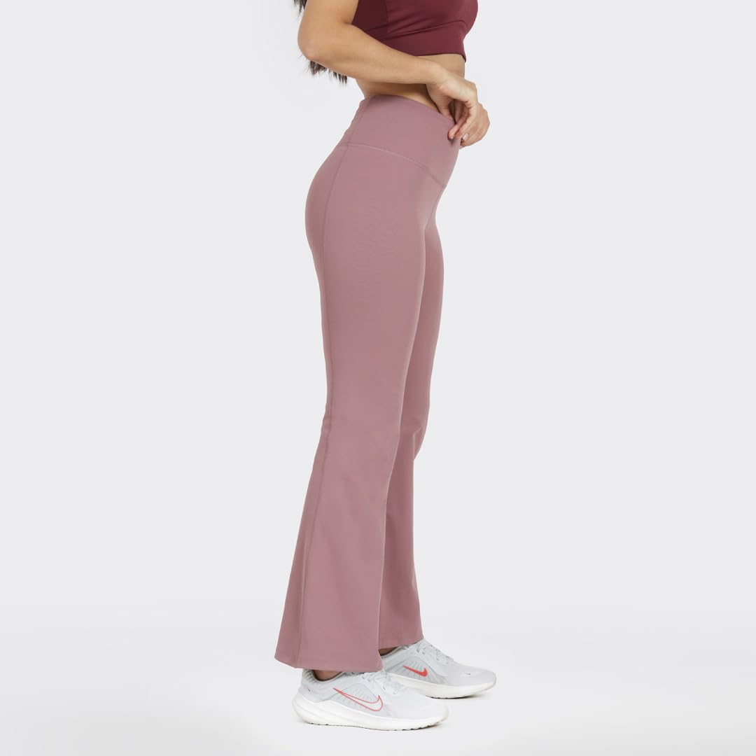 BlissClub Womens The Ultimate Flare Pants Lite| Relaxed Fit High Waist|Ankle Length Pants with Back Pocket