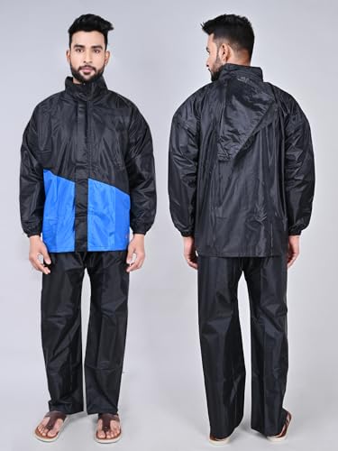 Rupa Rainwear For Men, Dual Tone Collection, Waterproof Pvc Rain Jacket With Pants And Carry Bag, Pack Of 1