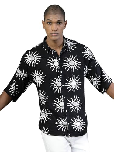 Rigo Rayon Printed Oversized Shirts for Men | Half Sleeves Hawaiian Shirts for Men | Summer Oversized Shirts Shirt for Men | Ove