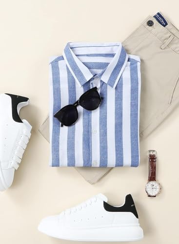 BE ACTIVE Mens Casual Regular Fit Shirts|| Cotton Lining Regular Fit Shirts for Men|| Stylish Full Sleeves Cotton Regular Fit S