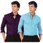 Pinkmint Cotton Soild Combo Men Shirt Formmal Wear Office Wear Regular Fit Shirt