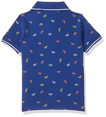 T2F Boys Cotton Regular Fit T-Shirt Royal Blue