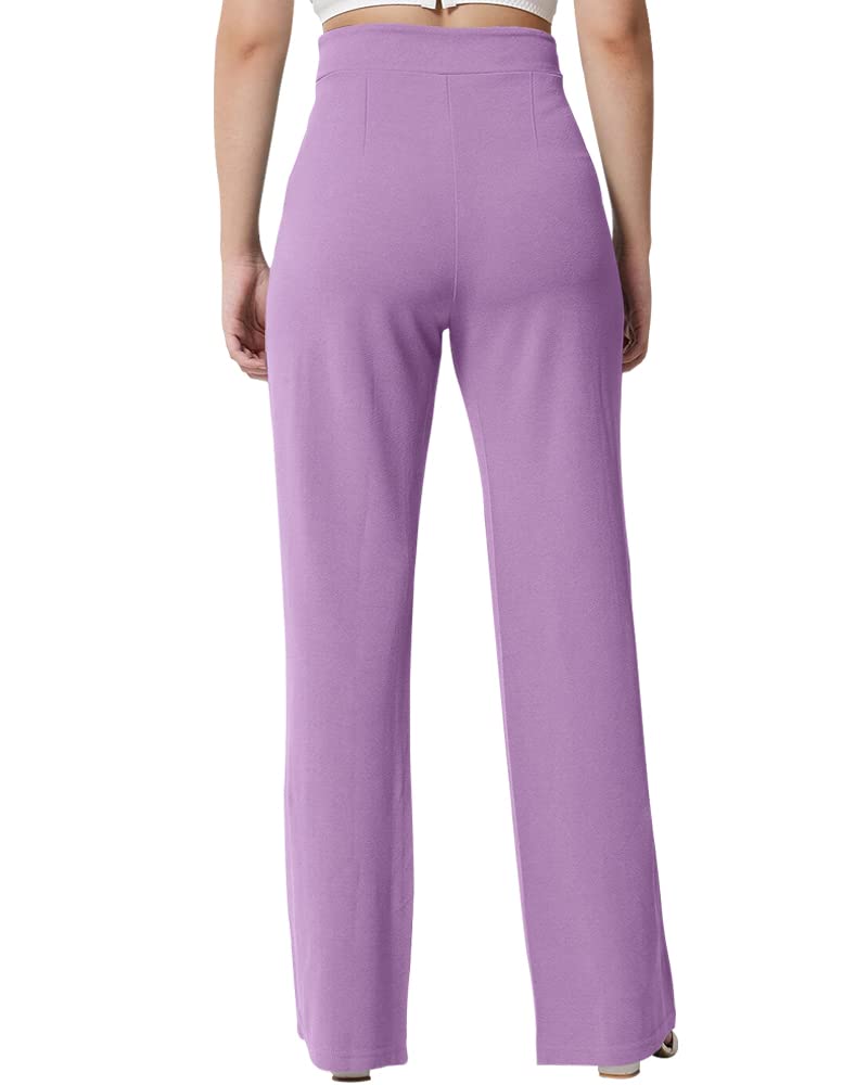 Noble Monk Women Regular Fit Casual Pant| High Waist Trouser | Wide Leg Baggy Korean Trousers For Women