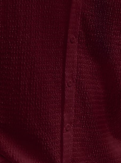 Pinkmint MenS Solid Classic Fit Shirt Maroon