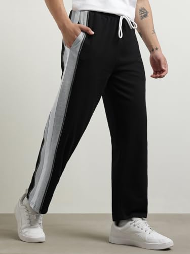 Nobero MenS Straight Sweatpants (1M-Bwjg-R0124_Black