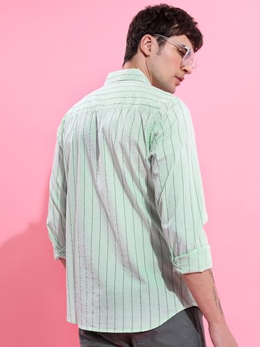 Ketch MenS Slim Fit Shirt (Khsh001544_Mint