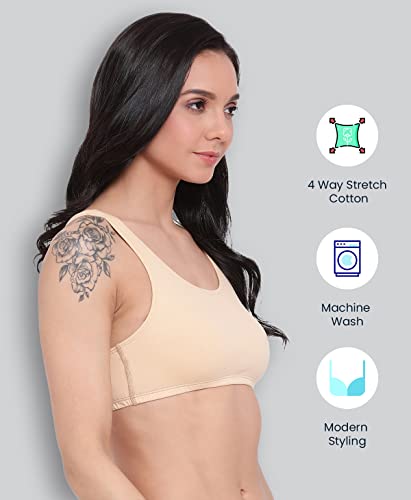 Lyra 541 Premium Cotton Non-Padded Beginners Bra For Women