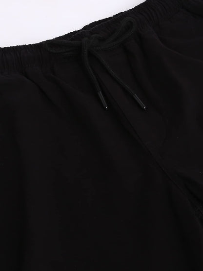 Dennis Lingo Solid Cotton Mens Casual Drawstring Joggers, Straight Fit, Mid Rise, Stretchable Ankle Length Athletic Track Pants