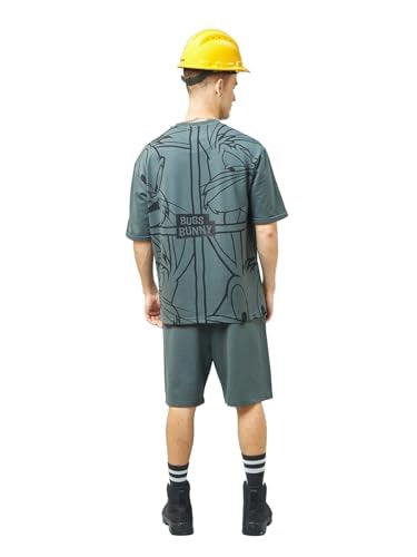 Bewakoof Heavy Duty 1.0 Official Looney Tunes Mens Graphic Printed Super Loose Fit Half Sleeve Round Neck Terry Co-ordinates_ 6