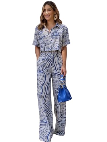Leriya Fashion Womens Rayon Geometric Regular Dress (LF-W1872&TR920_Blue_L)
