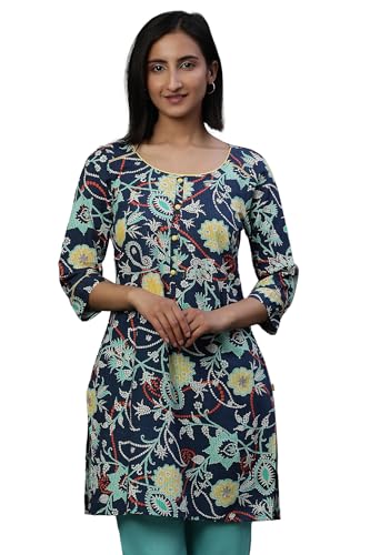 Aurelia Women'S Floral Regular Kurti (24Fea30414_Orange