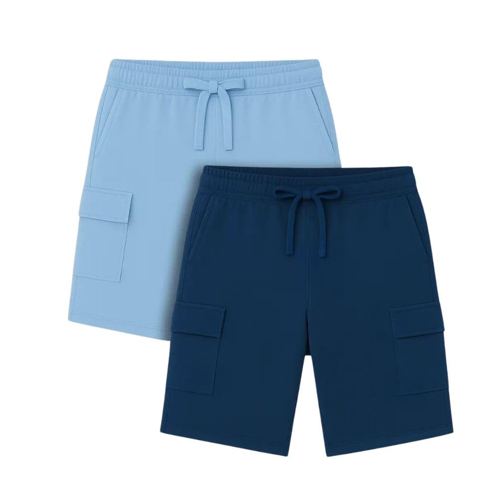 Nobero MenS Bermuda Shorts (1M-Bwsh-R0082_Powder Navy Blue