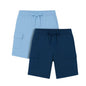 Nobero MenS Bermuda Shorts (1M-Bwsh-R0082_Powder Navy Blue