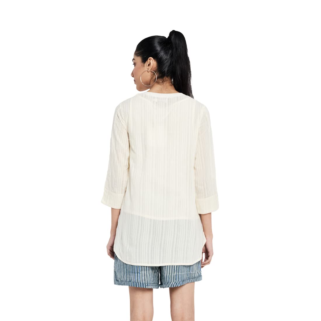 Fabindia Women Dobby Weave Tunic Cotton