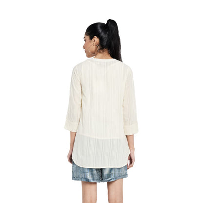 Fabindia Women Dobby Weave Tunic Cotton
