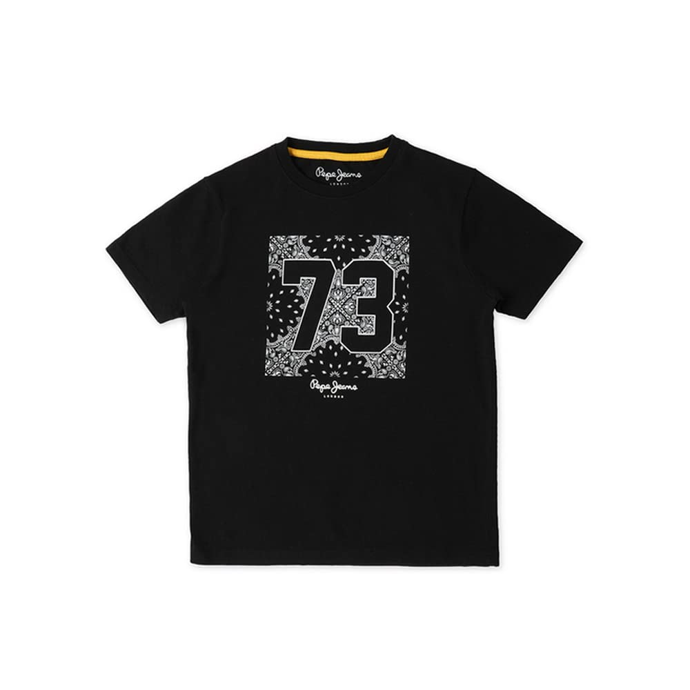 Pepe Jeans BoyS Regular Fit T-Shirt (Pb5036229998_Black