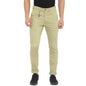 Turtle Men Beige Checkered Narrow Fit Trousers