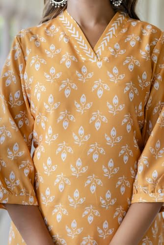 Lookmark WomenS Latest Printed Cotton Blend Straight Kurta And Afghani Pant Set Perfect For Casual And Office Wear (Az-Lm-P6-Ks