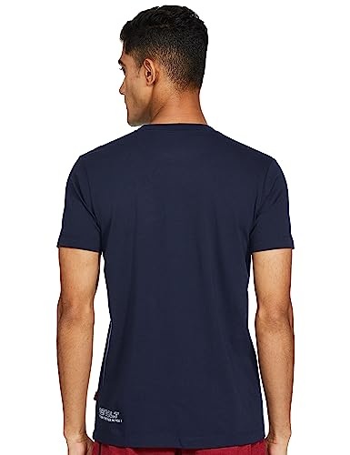 REVOLT Solid Slim Fit Men's Casual Round Neck 100% Cotton T-Shirt-Shoulder Print