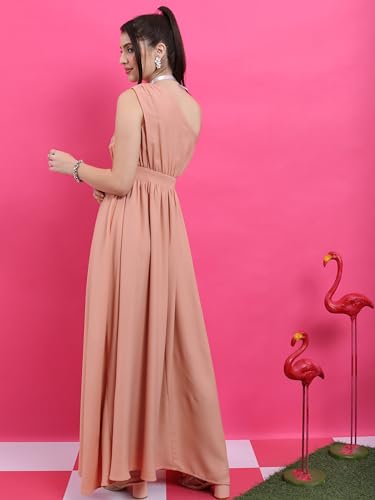 Ketch WomenS Polyester Maxi Dress (Khj6000448_Pink