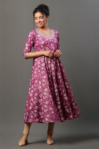 Aurelia WomenS Cotton Regular Kurta (23Aua14967-506947_Purple