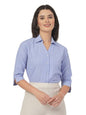 Style Quotient Women Stripe Blue and White Polycotton Formal Shirt