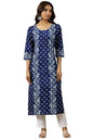 Aurelia WomenS Floral Printed Straight Kurta | Round Neck Kurta For Women | Printed Kurta For Women | Beautiful Regular Fit Kurt