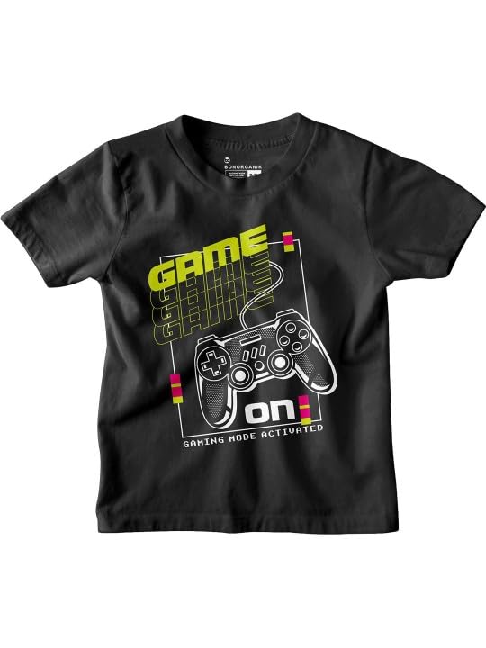 Bon Organik Boys Regular Fit T-Shirt (BON11622_Black