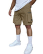 SMOWKLY Authentic Mens Cotton Classic Cargo Shorts || Elastic Waist & 4 Pockets || Regular Fit Above Knee Length Chino Half Pan