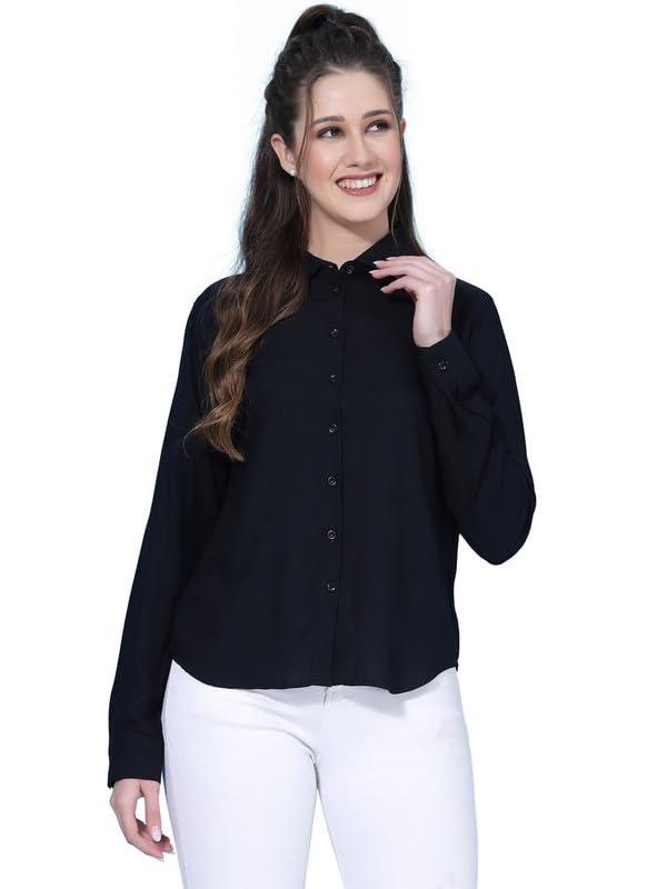 OOMPH! Formal Shirts for Women, Black