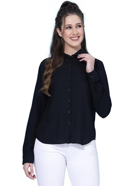 OOMPH! Formal Shirts for Women, Black