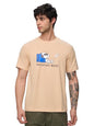 The Souled Store Peanuts: Airplane Mode On Men and Boys Short Sleeves Round Neck Beige Graphic Printed Regular Fit Cotton T-Shir