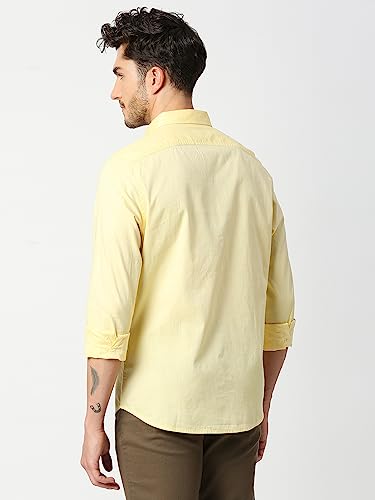 Thomas Scott Solid Color Long Sleeve Regular Fit Casual Shirt for Mens