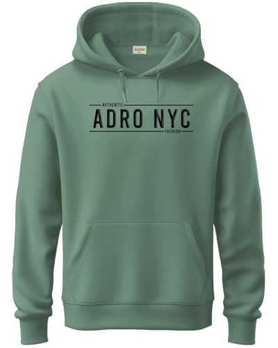 ADRO Men's Cotton Neck Hooded Sweatshirt (H24-ADRO-PT_Pista