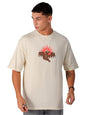The Indian Garage Co Men Boxy Oversized Graphic Back Printed Round Neck Tshirt