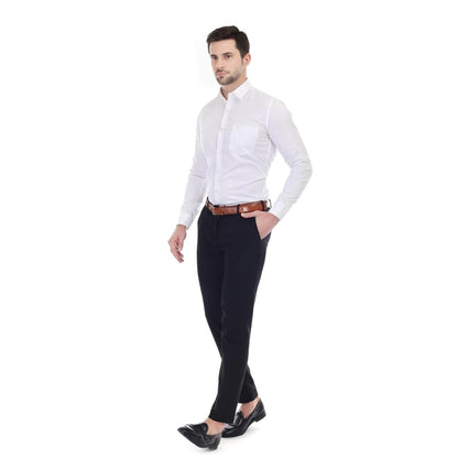 Xjarvis Ozark Cotton Solid Slim Fit Casual Shirt For Men With Pocket & Long Sleeve Button Down Shirt Collared Casual Formal Shir