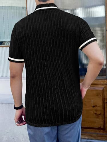 Greciilooks Regular Fit Plain Casual For Men Stylish Latest | Half Sleeve T Shirt (Gl-Mt-1143_Black