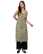 Patlani WomenS Cotton Blened Sleeveless Printed Full Stitched Kurti.(K-199) Yellow