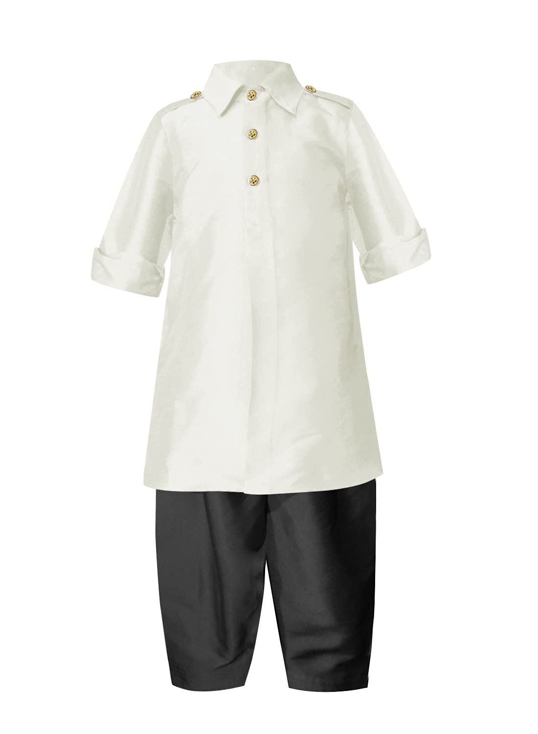 A.T.U.N. (ALL THINGS UBER NICE) Boys Solid Full Sleeve Pathani Suit Set | Kurta and Pyjama Set | Ethnic Clothing Set for Festiva